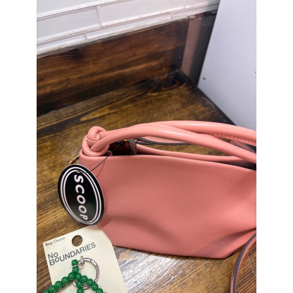 Scoop Pink Faux Leather Mini Satchel Bag And Bag Charm - Picture 3 of 6